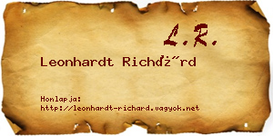 Leonhardt Richárd névjegykártya